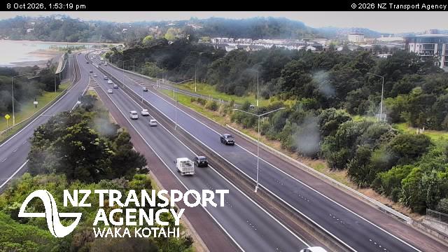 The road at SH18 Squadron Dr, live