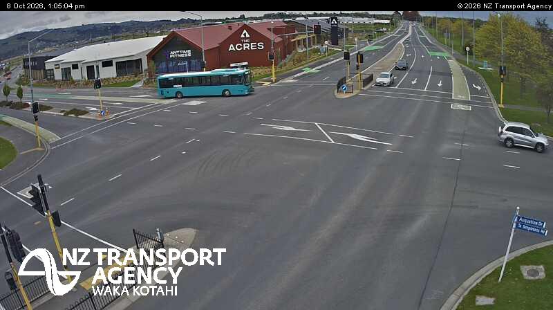 The road at SH75 Augustine Dr South, live