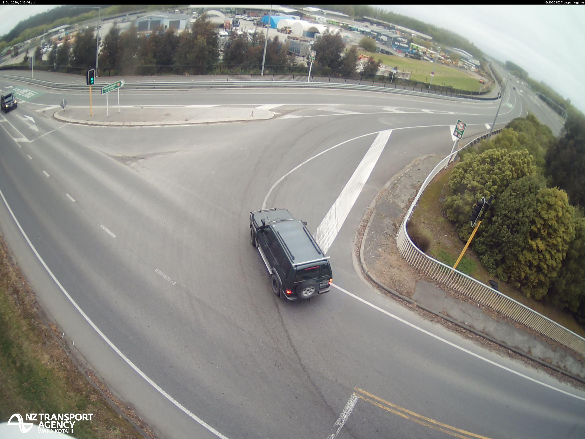 The road at SH1 Tram Rd South, live