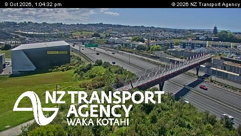 The road at SH1 Tirohanga Whanui Bridge, live