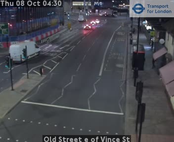 The road at Old Street e of Vince St, live