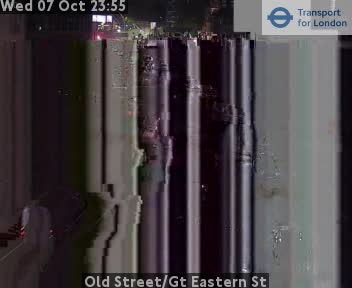 The road at Old Street/Gt Eastern St, live
