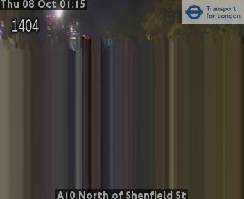 The road at A10 North of Shenfield St, live