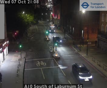 The road at A10 South of Laburnum St, live
