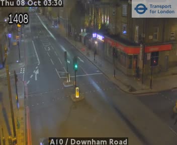 The road at A10 / Downham Road, live