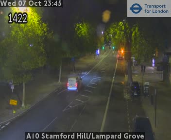 The road at A10 Stamford Hill/Lampard Grove, live