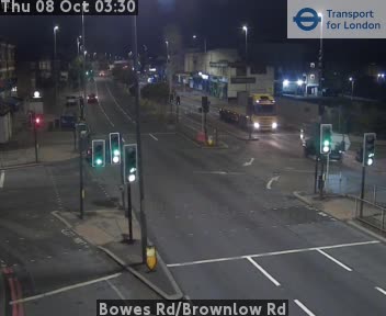 The road at Bowes Rd/Brownlow Rd, live