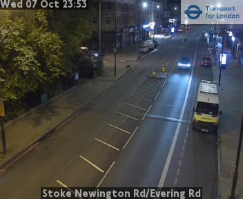 The road at Stoke Newington Rd/Evering Rd, live