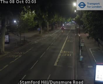 The road at Stamford Hill/Dunsmure Road, live