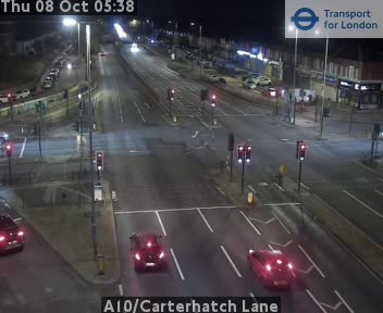 The road at A10/Carterhatch Lane, live