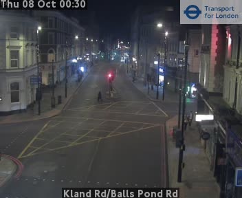 The road at Kland Rd/Balls Pond Rd, live