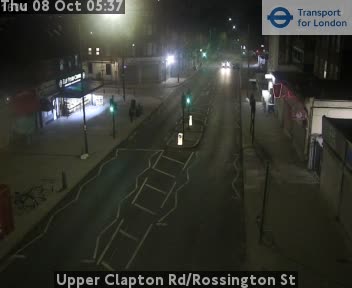 The road at Upper Clapton Rd/Rossington St, live