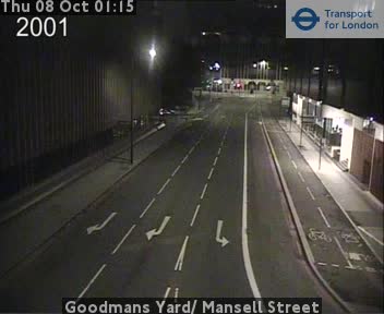 The road at Goodmans Yard/ Mansell Street, live