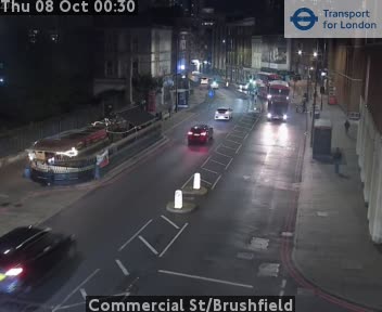 The road at Commercial St/Brushfield, live