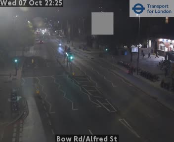 The road at Bow Rd/Alfred St, live