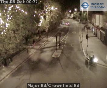 The road at Major Rd/Crownfield Rd, live