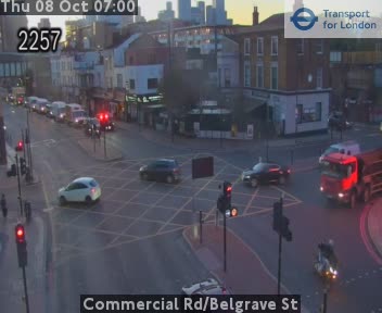The road at Commercial Rd/Belgrave St, live