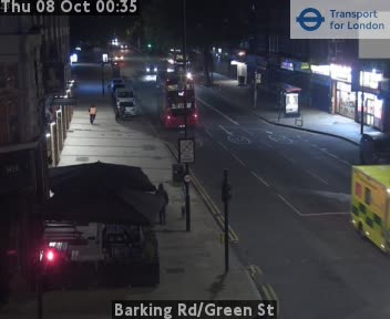 The road at Barking Rd/Green St, live