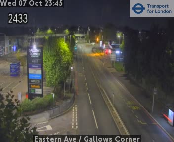 The road at Eastern Ave / Gallows Corner, live