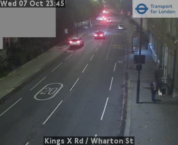 The road at Kings X Rd / Wharton St, live