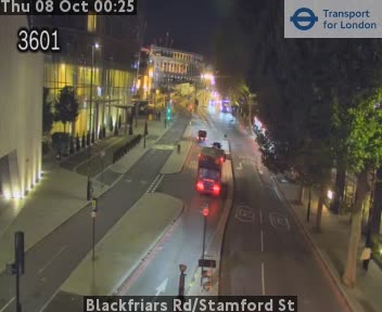 The road at Blackfriars Rd/Stamford St, live