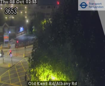The road at Old Kent Rd/Albany Rd, live