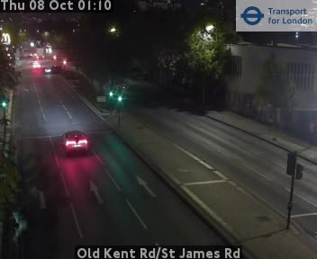 The road at Old Kent Rd/St James Rd, live