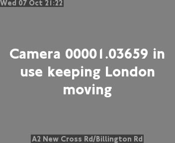 The road at A2 New Cross Rd/Billington Rd, live