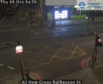 The road at A2 New Cross Rd/Besson St, live