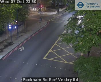 The road at Peckham Rd E of Vestry Rd, live