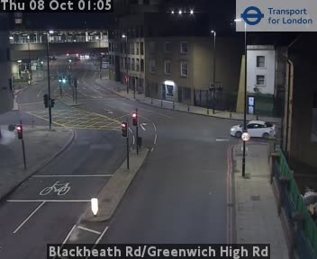 The road at Blackheath Rd/Greenwich High Rd, live