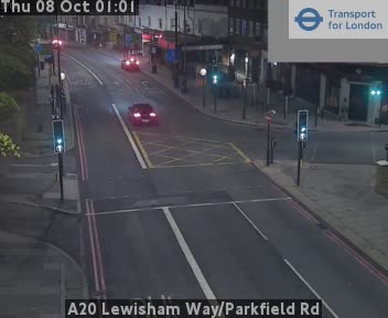 The road at A20 Lewisham Way/Parkfield Rd, live