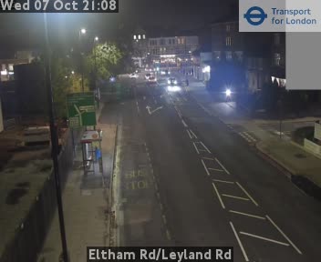 The road at Eltham Rd/Leyland Rd, live