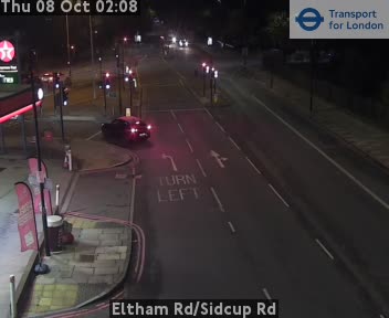 The road at Eltham Rd/Sidcup Rd, live