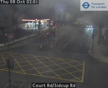 The road at Court Rd/Sidcup Rd, live