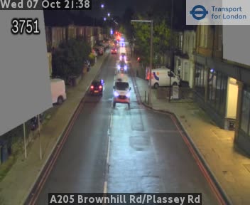 The road at A205 Brownhill Rd/Plassey Rd, live