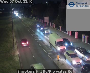 The road at Shooters Hill Rd/P o wales Rd, live