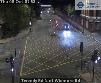 The road at Tweedy Rd N of Widmore Rd, live