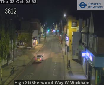 The road at High St/Sherwood Way W Wickham, live