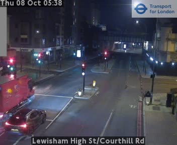The road at Lewisham High St/Courthill Rd, live