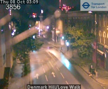 The road at Denmark Hill/Love Walk, live