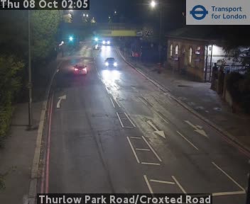 The road at Thurlow Park Road/Croxted Road, live