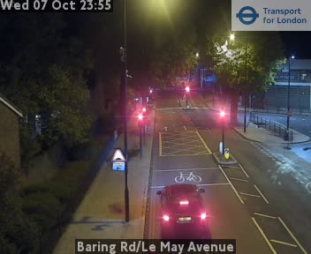 The road at Baring Rd/Le May Avenue, live