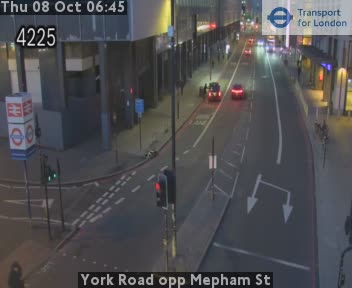 The road at York Road opp Mepham St, live