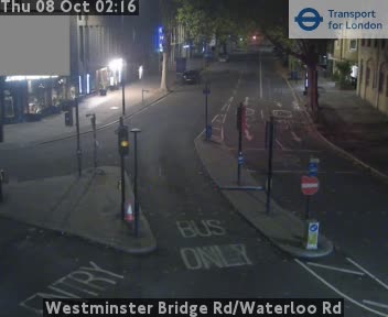 The road at Westminster Bridge Rd/Waterloo Rd, live