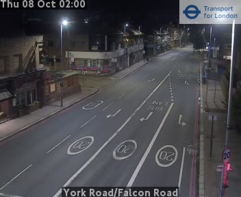 The road at York Road/Falcon Road, live