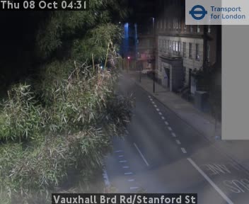 The road at Vauxhall Brd Rd/Stanford St, live