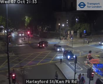 The road at Harleyford St/Ken Pk Rd, live