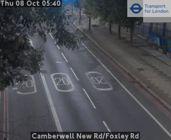 The road at Camberwell New Rd/Foxley Rd, live