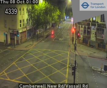 The road at Camberwell New Rd/Vassall Rd, live